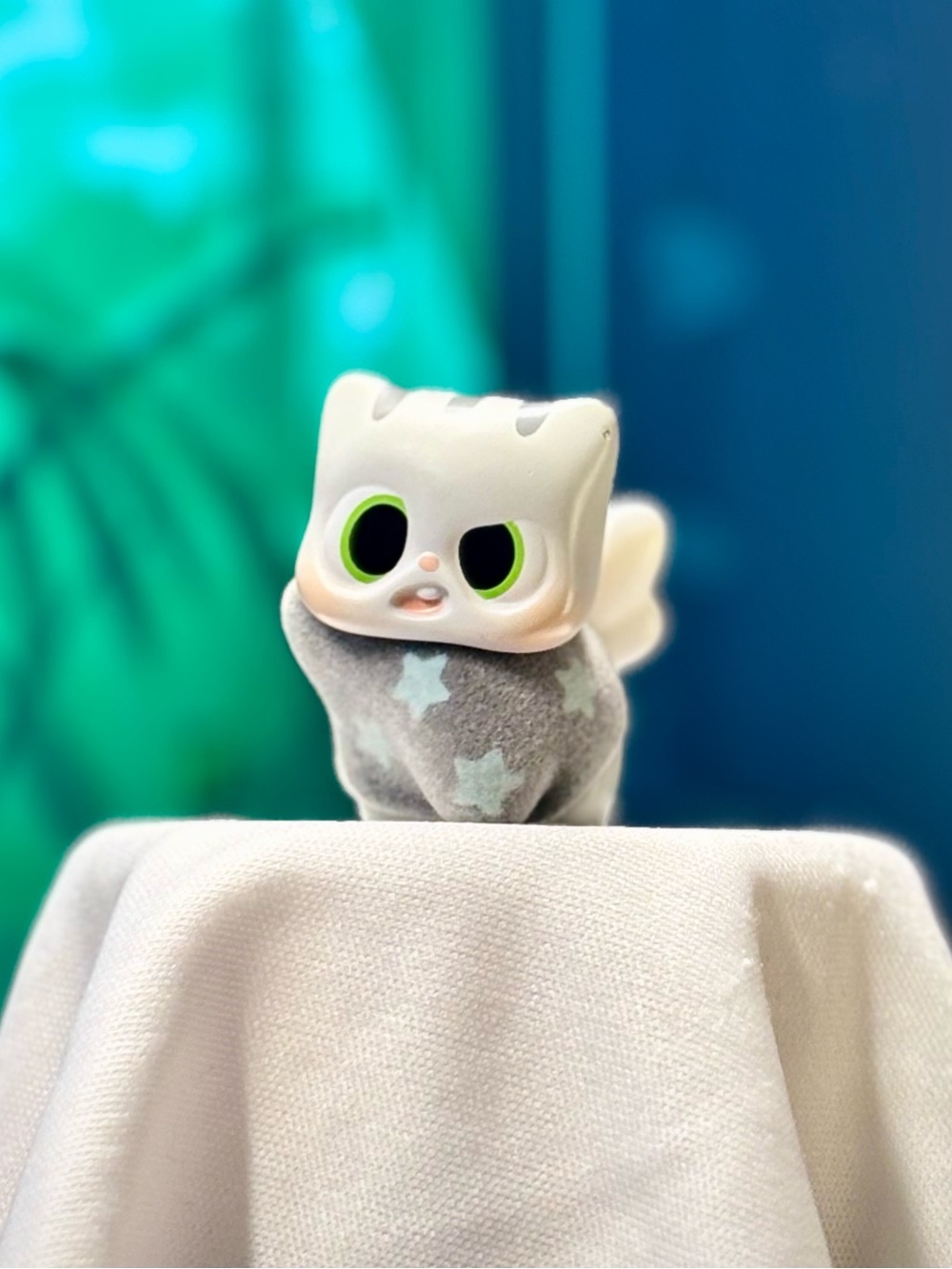 Pitty's Daily Life Mini Beans Series Blind Box Figures | Flocked grey Kitty
